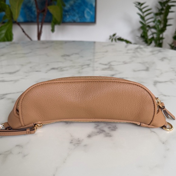 NWT Tory Burch Thea Pebbled Leather Belt Bag Fanny Pack in Tiramisu 165917 - Picture 5 of 12